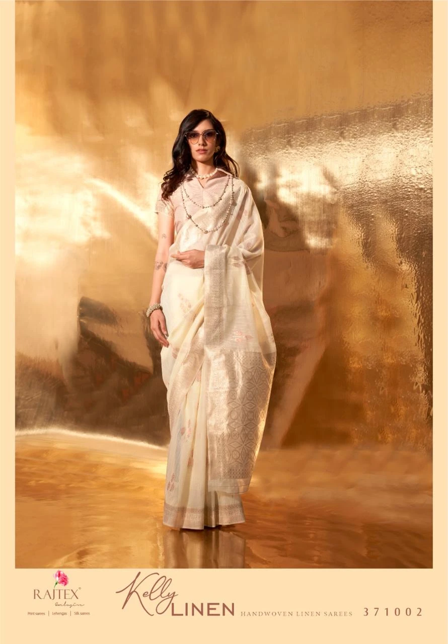 Rajtex Kelly Linen Cotton Wholesale Fancy Sarees Catalog — Wholesale Sarees, rajtex wholesale from Surat - Gallery Image 13